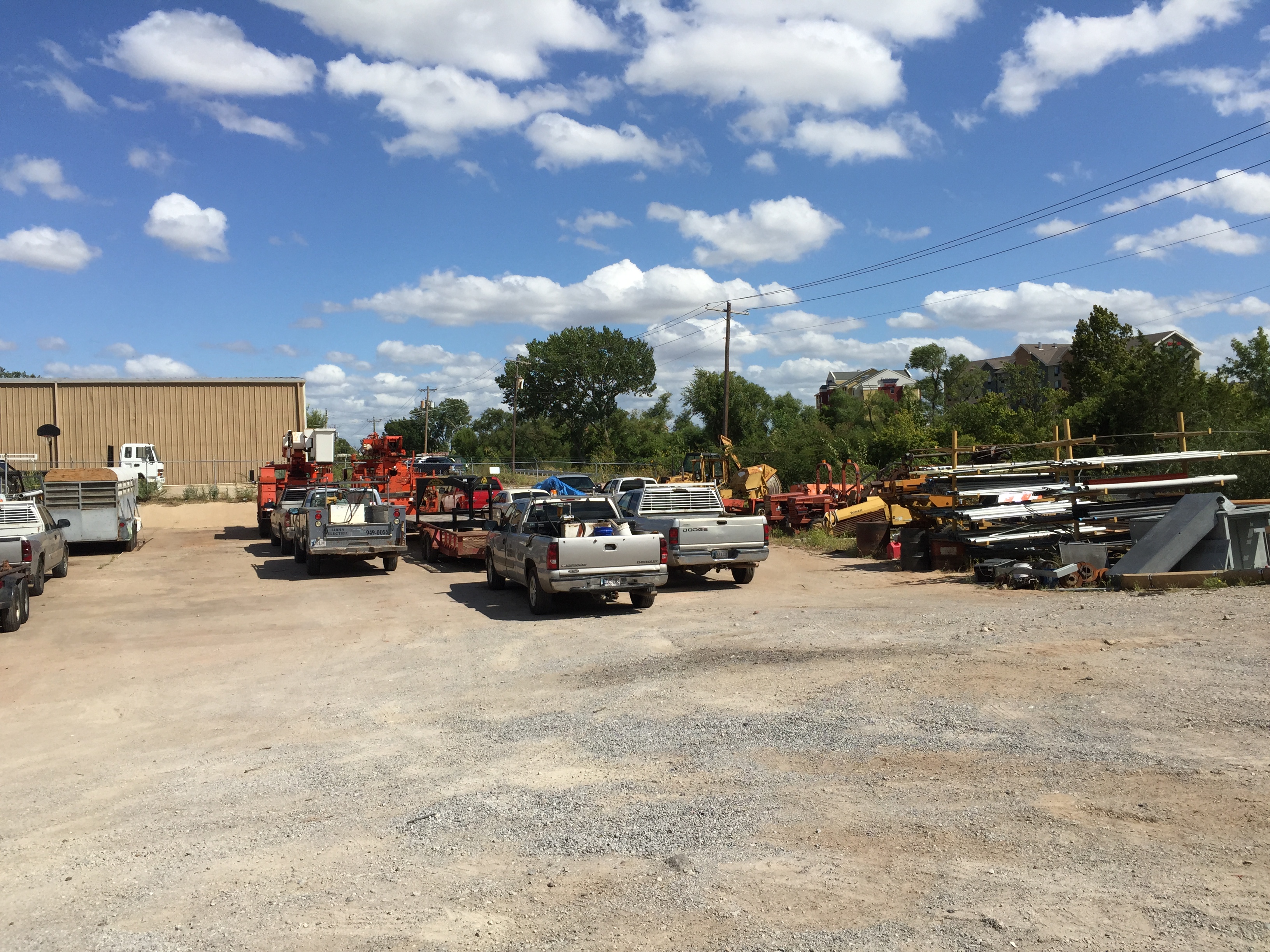 Yard and vehicles